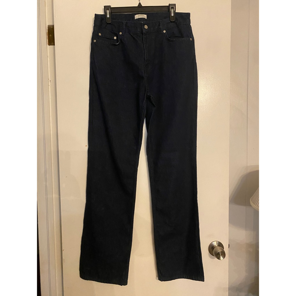 Zara Womens Women Slim Skinny Jeans Blue Pockets Dark Wash High Rise Denim 8